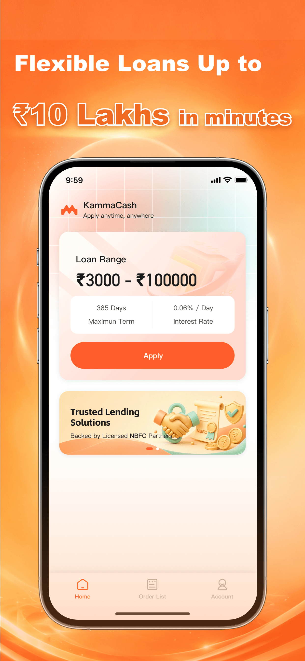 KammaCash App Screen 2